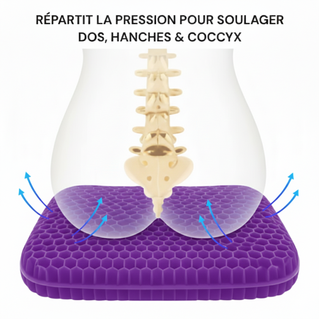 RELAXSEAT: Coussin de siège en gel