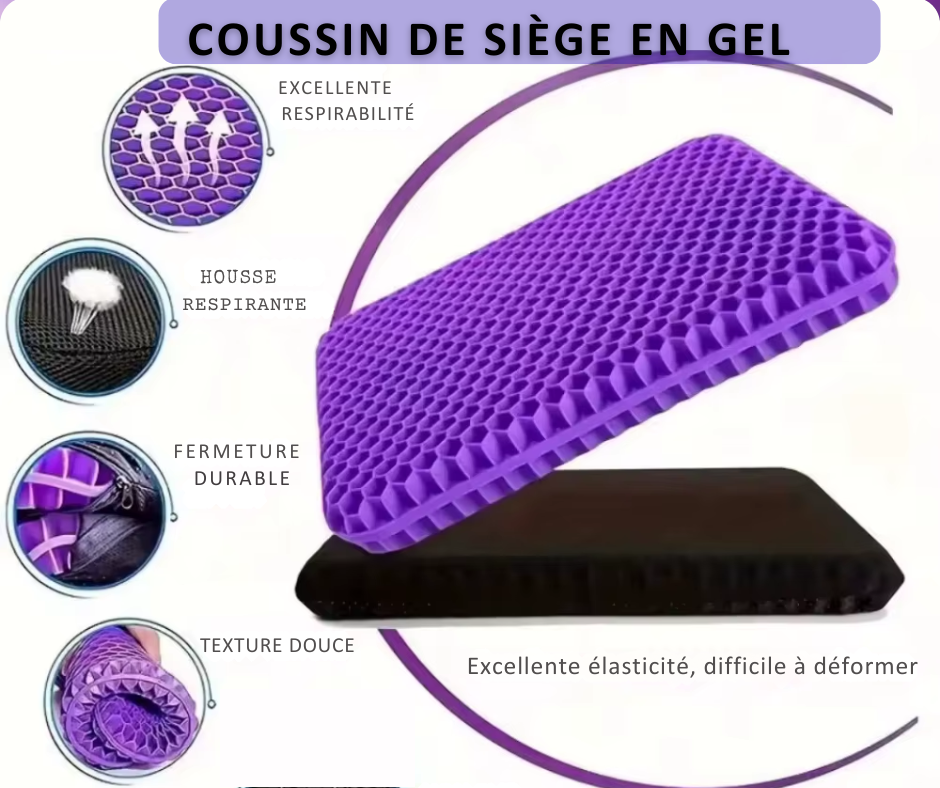 RELAXSEAT: Coussin de siège en gel