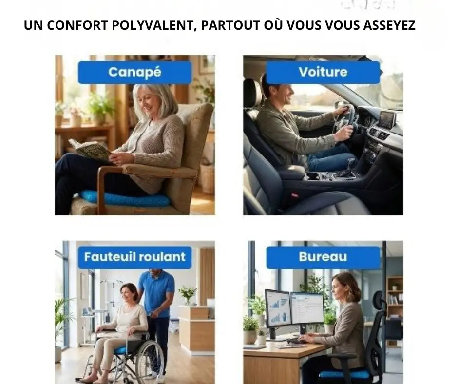 RELAXSEAT: Coussin de siège en gel