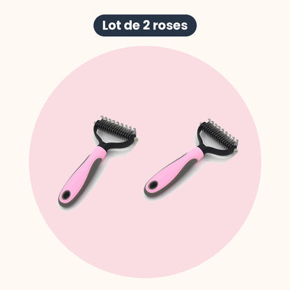 Lot de 2 brosses démêlantes roses